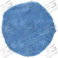 CARRAND Polishing Bonnet: Bonnet, Elastic Band, Microfiber, 10 in Outside Dia, Blue, 1/16 in Thick (MPN 40408AS). Key specifications — Texture: Soft; Material: Microfiber; Product Type: Bonnet; Compatible Tool Type: Polishers; Color: Blue; Compatible Surface Material: Glass; Features: Premium Soft Microfiber for Removing and Polishing; Brand: CARRAND.