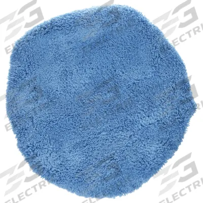 CARRAND Polishing Bonnet: Bonnet, Elastic Band, Microfiber, 10 in Outside Dia, Blue - Vehicle Polishing Bonnets