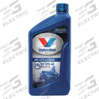 VALVOLINE Engine Oil: Conventional, 1 qt Size, Bottle, 10W-40, ATV/UTV 4-Stroke (MPN 817263). Key specifications — SAE Grade: 10W-40; Brand: VALVOLINE; Compatible Engine Type: Gasoline Engines; Compatible Vehicle Type: ATVs; Oil Series: ATV/UTV 4-Stroke.