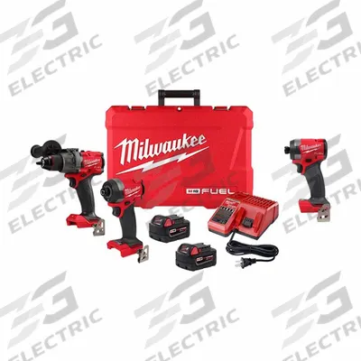 MILWAUKEE Combination Kit: Battery Included (MPN 3697-22, 2953-20) - Milwaukee 18V Cordless Tool Combination Kits
