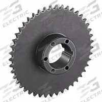 TSUBAKI Sprocket: For 40 Chain, 45 Teeth, 7.168 in Pitch Dia, 7.45 in Outside Dia, Steel (MPN 40P45). Key specifications — Brand: TSUBAKI; Required Bushing Series: P1.