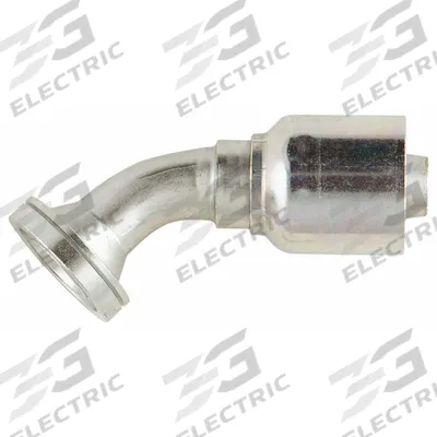 PARKER Hydraulic Crimp Fitting: Steel x Steel, 45° Elbow, -12 For Hose Dash Size - Crimp Hydraulic Hose Fittings with Flange Connection
