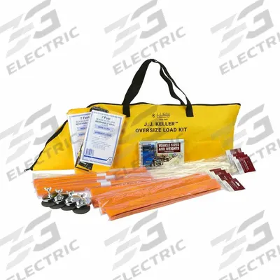 JJ KELLER Vehicle Banner: Vehicle Banner, Wide Load/Oversize Load - Traffic Flags