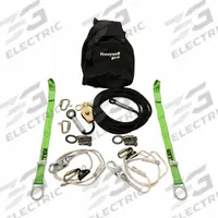 MILLER BY PIP Restraint Kit: Steel Carabiner, Steel Carabiner, 8 ft Lg, 310 lb Capacity, Adj Lg (MPN 3012-4016-001). Key specifications — Color: Black; Brand: MILLER BY PIP; Adjustable Length: Yes.