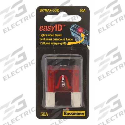 BUSSMANN Automotive Fuse: MAX Series, Fast-Acting, 50 A, 32 V DC - Fast-Acting Fuses