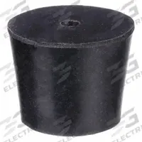 Stopper: SBR Rubber, 5 Stopper Size, 23 mm Bottom Dia, 27 mm Top Dia, 25 mm Overall Ht, Black (MPN 5-1H). Key specifications — Standards: ASTM D2000; Brand: APPROVED VENDOR; Color: Black; Stopper Size: 5; Material: SBR Rubber.
