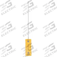 TEMPCO Thermocouple Probe: 32°F to 2,300°F /0°C to 1,260°C, Type K, Rounded Tip, 6.5 in Probe Lg (MPN MTA01546). Key specifications — attr1275752: 0.25 mm; attr1275763: ±2.2 °C or ±0.75 %, Whichever is Greater; attr1275765: MTA01546; attr1275769: TEMPCO.