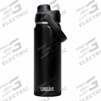 CAMELBAK Bottle: 20 oz Capacity, Black, Stainless Steel, Not BPA-Free, 11 in Overall Ht - Insulated Stainless Steel Water Bottles