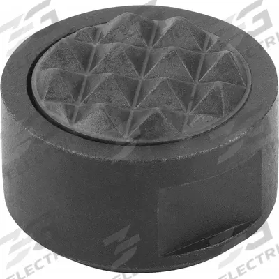 KIPP Rear-Mount Gripper w/Serrated Face: 12 mm Dia, M5, 10 mm Ht, Serrated - Rear-Mount Steel Grippers with Carbide-Tipped Serrated Face