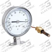 APPROVED VENDOR Analog Panel Mount Thermometer: 0°F to 100°F, ±1°F Scale Division, 3.5 in Dial Dia (MPN 12U604). Key specifications — Brand: APPROVED VENDOR; Accuracy: ±1 °F Scale Division.