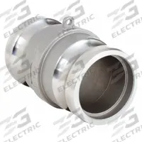 Cam and Groove Spool Adapter: 3 in Coupling Size, 125 psi Max. Working Pressure @ 70 F (MPN 300-AA-SS). Key specifications — Fitting Type: Male Adapter x Male Adapter; Includes Locking Arm: Yes; Body Material: 316 Stainless Steel; Brand: DIXON VALVE & COUPLING.
