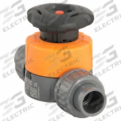 GEORG FISCHER Diaphragm Valve: 1/2 in, PVC, 2-Way, Socket x Socket, 150 psi Max Pressure (CWP), EPDM (MPN 161514612). Key specifications — Diaphragm Material: EPDM; Special Features: Position Indicator; Brand: GEORG FISCHER.