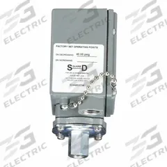 TELEMECANIQUE SENSORS Pressure Switch: 1.5 psi – 75 psi, 9012G Series, 1 Pressure Connection Ports (MPN 9012GAW4). Key specifications — Brand: TELEMECANIQUE SENSORS; Pressure Connection Type: 1/4-18" FNPT.