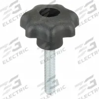 KIPP Hand Knob: 7 Point, Plastic w/ Steel Thread, M6 Thread, 30 mm Thread Lg, 32 mm Dia (MPN K0155.4061X30). Key specifications — Brand: KIPP.