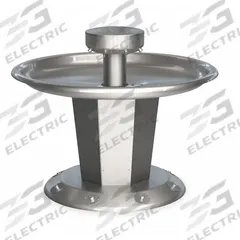 BRADLEY Wash Fountain: Silver, Stainless Steel, Circular, 54 in Overall Wd, Off-Line Vent Drain (MPN S93-639). Key specifications — Bowl Shape: Circular; Drain Type: Off-Line Vent; Color: Silver; Brand: BRADLEY; Series: Sentry; Sink Material: Stainless Steel; ADA Compliant: Not ADA Compliant.