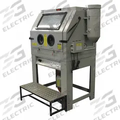 ALLSOURCE Abrasive Blast Cabinet: Pressure Feed, 46 in W x 34 in D Work Area, 40 cfm (MPN 42000). Key specifications — Brand: ALLSOURCE; Includes: Light Kit; Cabinet Opening Type: Top Door; Air Flow - Maximum: 40 cfm @ 80 psi.