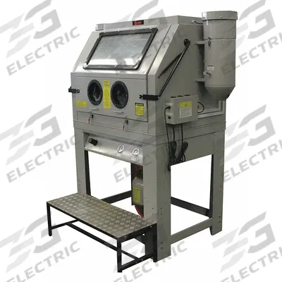 ALLSOURCE Abrasive Blast Cabinet: Pressure Feed, 46 in W x 34 in D Work Area - Heavy-Duty Floor-Mount Pressure-Feed Blasting Cabinets