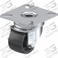 APPROVED VENDOR Plate Caster: Swivel, No Brake, 35 mm Wheel Dia, 25 mm Wheel Wd, 52 mm Mounting Ht (MPN LPA-POA 35G). Key specifications — Wheel Bearing Type: Plain; Wheel/Tread Color: Black; Brand: APPROVED VENDOR; Caster Type: Swivel.