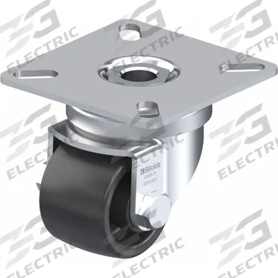 APPROVED VENDOR Plate Caster: Swivel, No Brake, 35 mm Wheel Dia, 25 mm Wheel Wd - Light-Duty Metric Plate Casters
