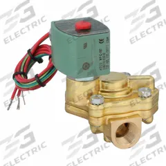 REDHAT Solenoid Valve: 2-Way, Normally Closed, 1/2 in Pipe Size, 110V AC/120V AC, Slow-Closing (MPN 8221G003). Key specifications — Pipe Size: 1/2 in; Voltage: 120V AC; Brand: REDHAT; Coil Enclosure: Watertight.