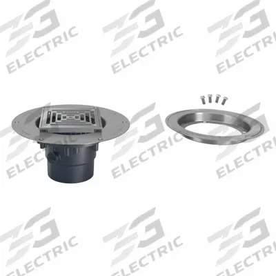 ZURN Floor Drain: 9 7/8 in Overall Dia, 5 in Grate Size, 2 in Nominal Pipe Size - Height Adjustable Floor Drains