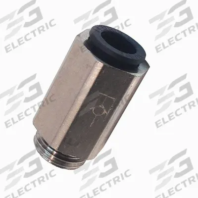 LEGRIS Push-Fit Adapter Fitting: 1/8 in Pipe x 5 mm OD Size, BSPP x Push-to-Connect - Nickel-Plated Brass Tube Fittings