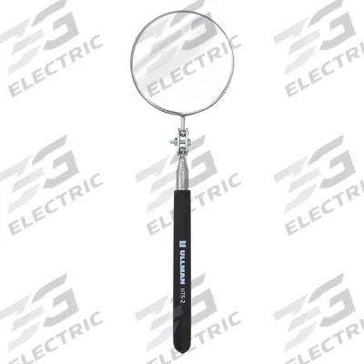 ULLMAN Inspection Mirror: 3 1/4 in Dia Mirror Size, Mirr. Mat. Glass - Standard Inspection Mirrors
