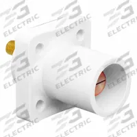Single Pole Receptacle: White, Straight Taper Nose Mating, Threaded Stud Termination, 400 A (MPN 16R23-UW). Key specifications — Series: 16; Receptacle Gender: Male; Brand: LEVITON.