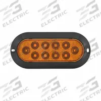 MAXXIMA Oval stop/turn/ tail light: LED, Stop, Turn, and Tail Combo Light, Amber, Oval, Blunt Cut (MPN M63320Y-A). Key specifications — Standards: DOT/SAE J222, J2261; Electrical Connection: Blunt Cut Wires; Brand: MAXXIMA; Installation Type: Permanent; Lens Color: Amber; Mount Type: Screw; Lighting Technology: LED; Light Type: Stop, Turn, and Tail Combination Light.