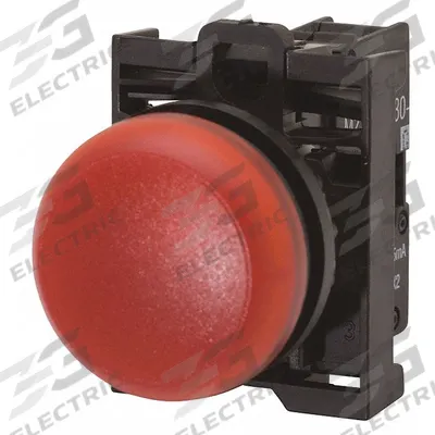EATON Indicating Light: 22 mm Panel Mounting Size, Red, LED - LED Pilot-Lights
