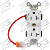 LEVITON Plugs and Receptacles: Duplex, 5-20, White, 125V AC, 20 A, 2 Pole / 3 Wire (MPN M5362-1CW)