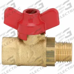WINTERS Manual Two-Way Ball Valve: 1/4 in, Brass, Straight, MNPT x FNPT, 400 psi Max. Pressure (CWP) (MPN SMV532LF). Key specifications — Brand: WINTERS; Stem Material: 300 Stainless Steel; Handle: Tee.