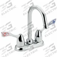 MOEN Gooseneck Bar Faucet: M-Bition, Centerset, Deck, Cast Metal, 1.2 gpm Flow Rate, 2 Handles (MPN 8948). Key specifications — Brand: MOEN.