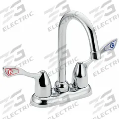 MOEN Gooseneck Bar Faucet: M-Bition, Centerset, Deck, Cast Metal, 1.2 gpm Flow Rate, 2 Handles (MPN 8948). Key specifications — Brand: MOEN.