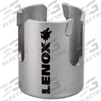 LENOX Hole Saw: 2 1/4 in Saw Dia., 2 7/16 in Max. Cutting Dp, 5/8"-18 Thread Size, Carbide Tipped (MPN LXAH42141). Key specifications — attr1098087: LENOX; attr1098073: 5/8"-18.