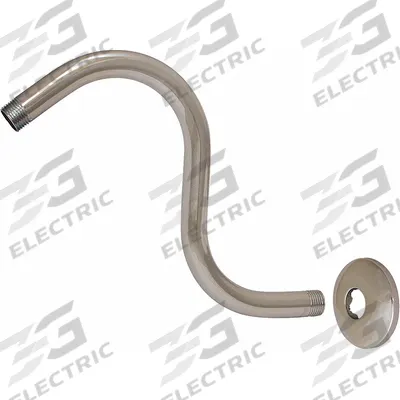APPROVED VENDOR S Shape Shower Arm: Compatible Product Type Wall-Mounted Showerheads - Flanged Shower Arms