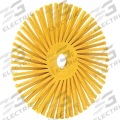 SCOTCH-BRITE Radial Bristle Disc: Type A, 3 in Dia x 3/8 in Wd, 3/8 in Arbor, Ceramic, 80 Grit (MPN RB-ZB). Key specifications — Connector Size: 3/8 in; Brand: SCOTCH-BRITE; Connection Type: Arbor Hole.