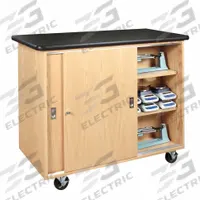 Mobile Balance Storage Cabinet: 40 in Overall Ht, 24 in Overall Dp, 4 ft Overall Wd, Wood, 0 Drawers (MPN 5201K). Key specifications — Product Type: Mobile Balance Cabinet; Brand: DIVERSIFIED SPACES; Material: Wood; Cabinet Type: Mobile Cabinets.