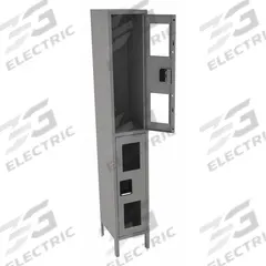 TENNSCO Wardrobe Locker: 12 in x 15 in x 78 in, Clearview, 2 Tiers, 1 Units Wide, Padlock Hasp, Gray (MPN CDL-121536-1 MED GRE). Key specifications — Brand: TENNSCO; Locker Color: Gray; Door Type: Clearview; Locker Material: Steel; Assembled: Assembled; Number Plate Included: Yes.