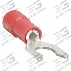 GRAINGER Fork Terminals: Red, Vinyl, #8 Stud Size, 22 AWG – 16 AWG Wire Range, Locking Fork, 600 V (MPN 5WHD5). Key specifications — Barrel Style: Funnel Entry; Manufacturer Part Number: 5WHD5; Brand: GRAINGER.