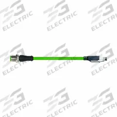 MURRELEKTRONIK Cordset: Cat5, M12 Male Straight x RJ45 Male Straight, 10 m Lg, PUR, Green, D Coding (MPN 7000-44711-7961000). Key specifications — Brand: MURRELEKTRONIK; Cable Jacket Color: Green; End 1 Coding: D; IP Rating: IP20; Performance Category: Cat5.