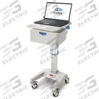 CAPSA HEALTHCARE Laptop Cart: Aluminum, Gray, 1 Drawers (MPN LX5-NG-D01-M-35). Key specifications — Material: Aluminum; Brand: CAPSA HEALTHCARE; Cabinet Color: Gray.