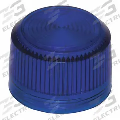 EATON Pilot Light Lens: 30 mm Panel Mounting Hole Dia, Blue, Fresnel, Incandescent/LED, E34 (MPN E34H6). Key specifications — Brand: EATON; Compatible with Series: E34; Lens Material: Plastic.