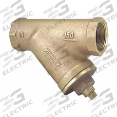 KECKLEY Y Strainer: 3/4 in, NPT, Mesh, 0.034 in Screen Size, Bronze, Fiber, 4 in Ht, 4 in Lg (MPN 3/41THY-BCM20M34-FTI-F). Key specifications — Brand: KECKLEY; Seal Material: Fiber; Manufacturer Part Number: 3/41THY-BCM20M34-FTI-F; Screen Material: 304 Stainless Steel.