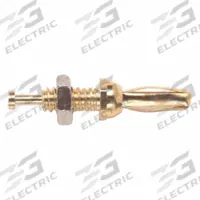 POMONA Banana Plug: 1/2 in Lg, 5 A Max Current Measurement, 2,500 V Max Volt Measurement (MPN 4513). Key specifications — Manufacturer Part Number: 4513; Body Material: Brass; Brand: POMONA; Color: Gold.