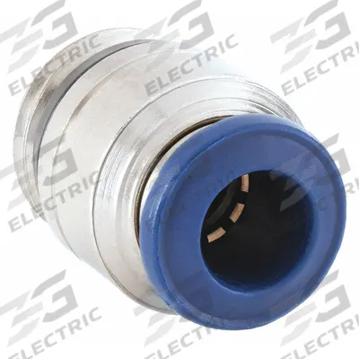 AIGNEP USA Push-Fit Fitting: 5/32 in OD x 1/8 in Pipe Size, Push-to-Connect x Universal Thread - Nickel-Plated Brass Tube Fittings