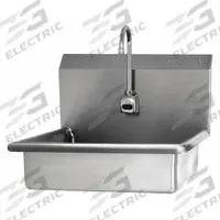SANI-LAV Hand Sink: 1 Stations, 5 in Bowl Dp, 22 in Bowl Lg, 12 1/2 in Bowl Wd, Faucet Included (MPN 5A4B-0.5). Key specifications — Includes Side Splash: Side Splash Not Included; Series: Stainless Steel Hand Wash Sink; Brand: SANI-LAV; Power Source: Battery Powered.