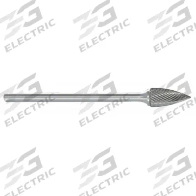APPROVED VENDOR Carbide Bur: Flame, SH-2L6, Single Cut, 5/16" x 3/4" Head - Single-Cut Flame Burs