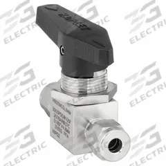 HAM-LET Manual Two-Way Ball Valve: 1/4 in, Stainless Steel, Straight, Compression x Compression (MPN H-800M-SS-L-6MM). Key specifications — Brand: HAM-LET; Handle: Lever.