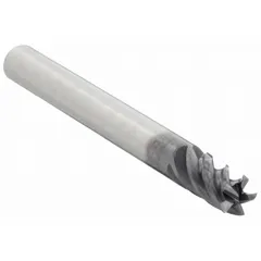 WIDIA HANITA Square End Mill: Carbide, AlTiN Coated, 5 Flute, 3/16" Mill Dia, 9/16" LOC, 2" OAL (MPN 5V0E05000ST)